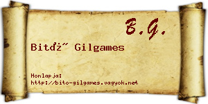 Bitó Gilgames névjegykártya